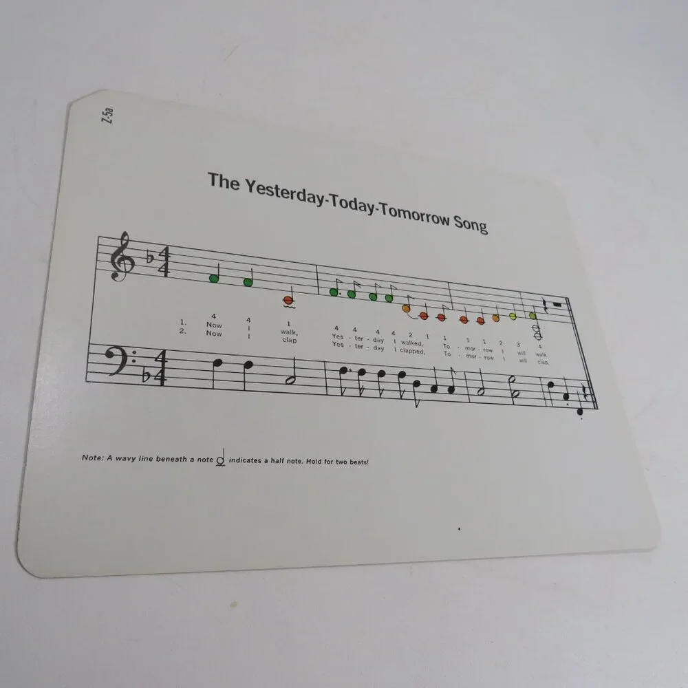 Peabody 60s Xylophone Music (5) Cards DOUBLE SIDED incomplete set
